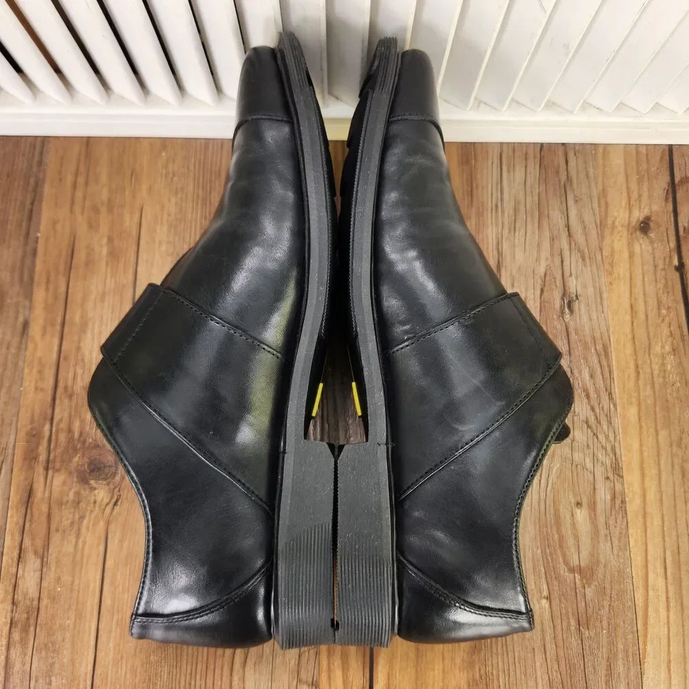 Dr Martens Monk Strap Loafers Mens Sz 10 Black Leather City Business Shoes 1C58